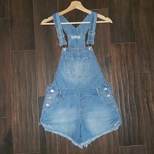 Jean shorts overalls